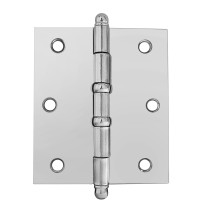 Dobradiça de Aço 3 ½ x 3 c/ Anel Cromada Kit c/ 3 UNIÃO MUNDIAL