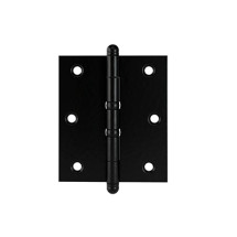 Dobradiça de Aço 3 ½ x 3 c/ Anel Preto Fosco Kit c/ 3 UNIÃO MUNDIAL