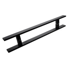 Puxador Duplo DF 926/400 Preto Fosco Inox 202 Blister ITALY LINE